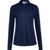 Hakro Langarm-Bluse Baumwolle - 034-tinte - Front