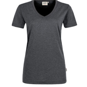 Hakro V-Shirt Damen - 328-anthrazit meliert - Front
