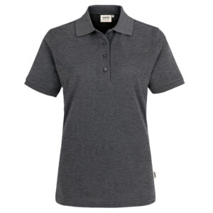 Hakro Damen Mikralinar-Poloshirt - 328-anthrazit meliert - Front