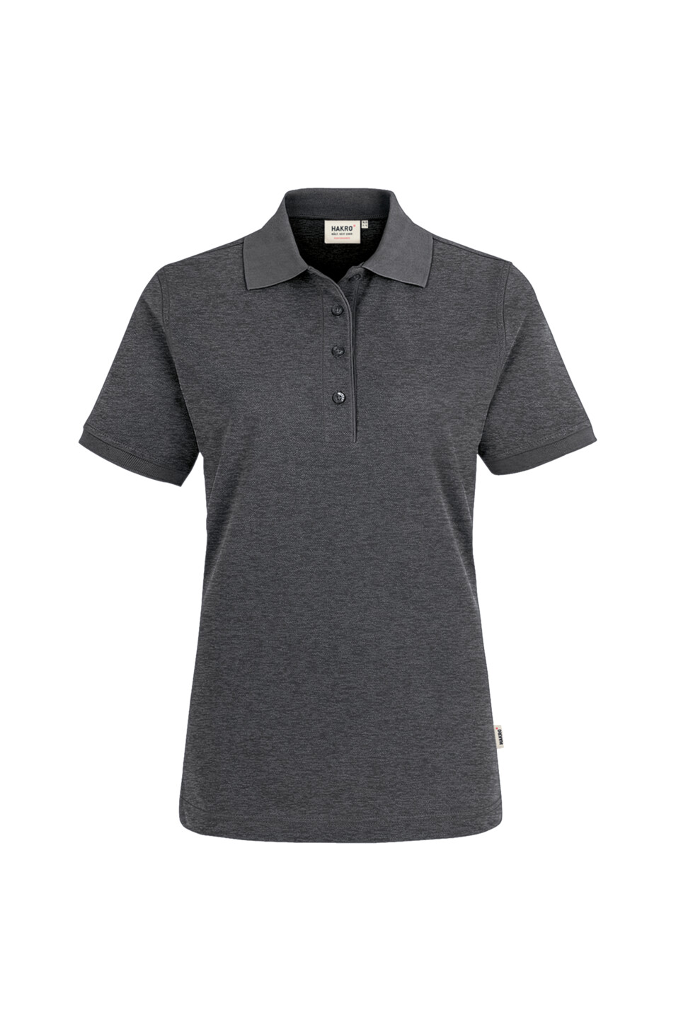 Hakro Damen Mikralinar-Poloshirt - 328-anthrazit meliert - Front