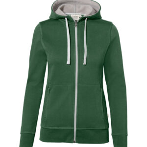 Hakro Damen Kapuzenjacke Bonded - 072silber-tanne/silber - Front