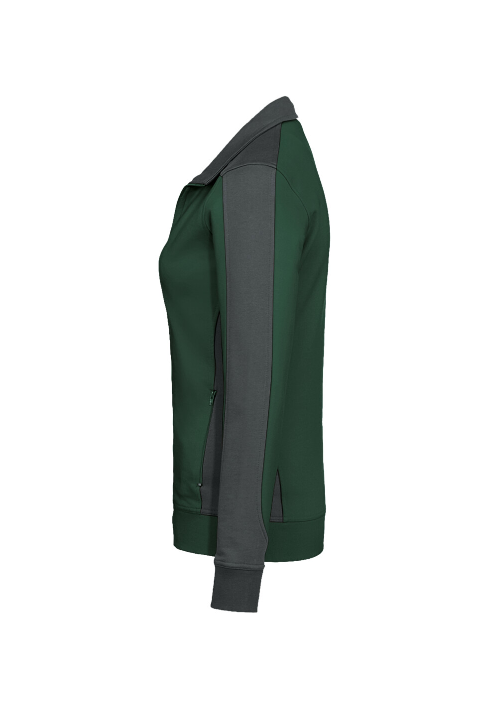 Hakro Damen Sweatjacke Contrast Mikralinar - 072028-tanne/anthrazit - Back