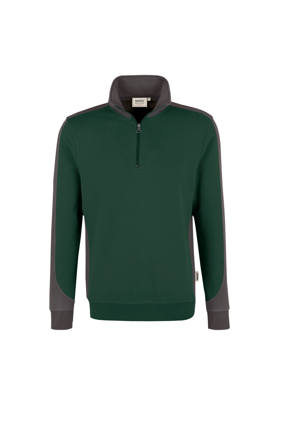 Hakro Mikralinar Zip-Sweatshirt Contrast Damen - 072-tanne - Front