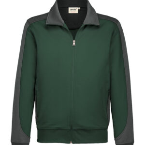 Hakro Mikralinar Sweatjacke Contrast - 072-tanne - Front
