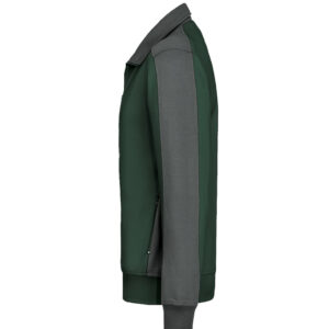 Hakro Mikralinar Sweatjacke Contrast - 072-tanne - Back