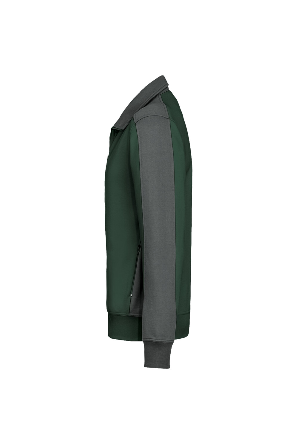Hakro Mikralinar Sweatjacke Contrast - 072-tanne - Back