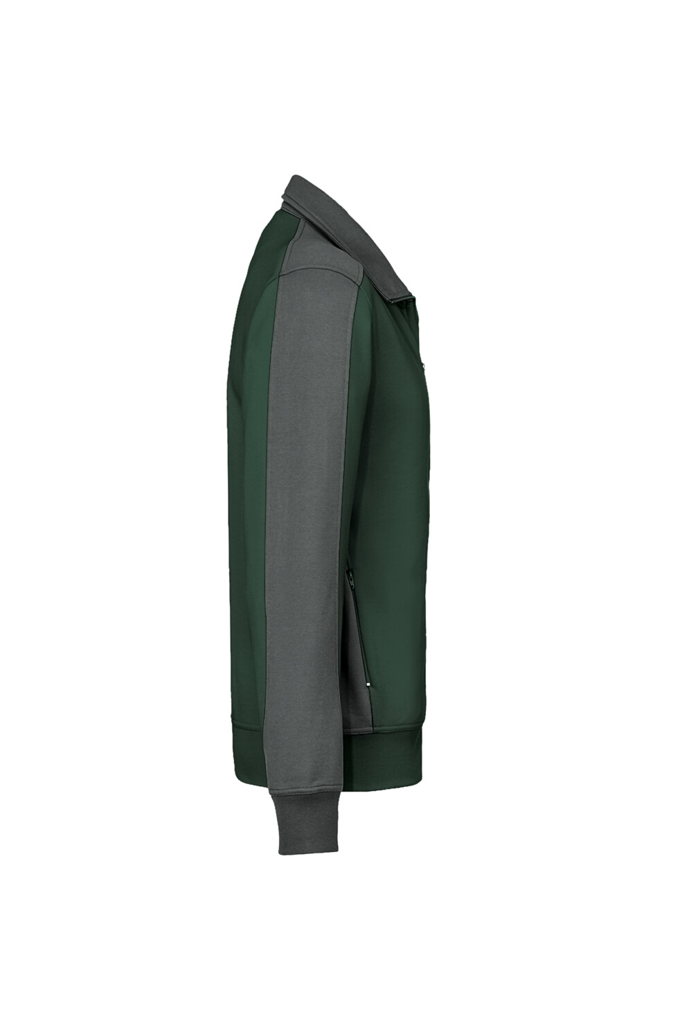 Hakro Mikralinar Sweatjacke Contrast - 072-tanne - Model front