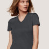 Hakro V-Shirt Damen - 328-anthrazit meliert - Model