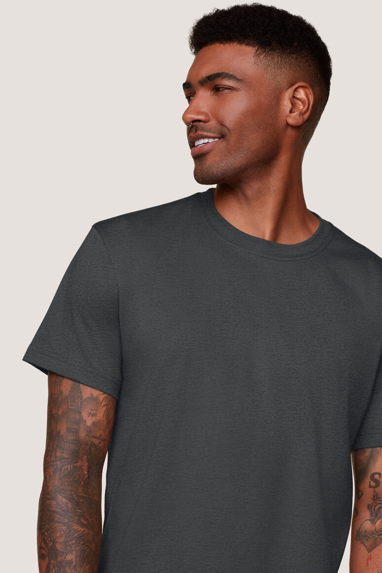 Hakro Mikralinar-Shirt - 328-anthrazit meliert - Model