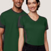 Hakro Contrast Mikralinar-Shirt - 072028-tanne/anthrazit - Model