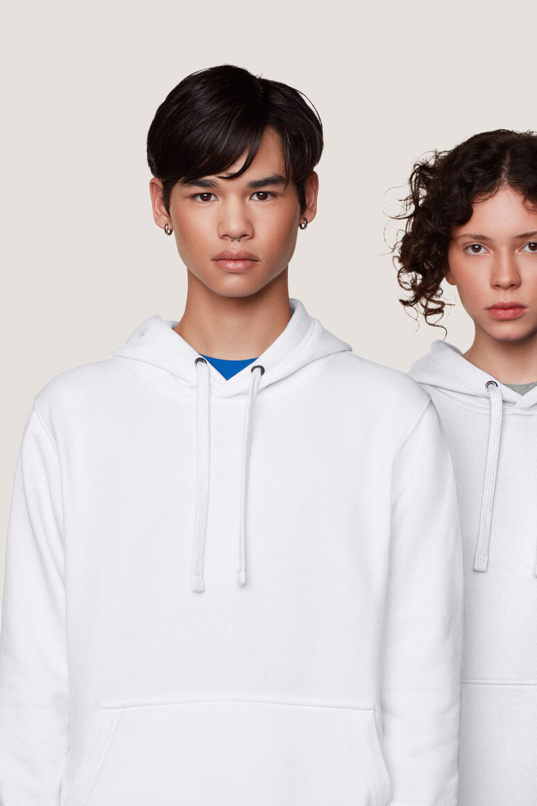 Hakro Premium Kapuzen-Sweatshirt - 001-weiss - Model